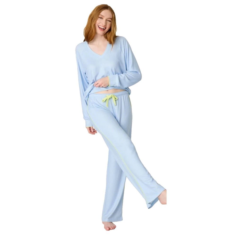 J Salvage Beautiful Life Polka Dot Pajama Set Women's M Peri‎ NWT